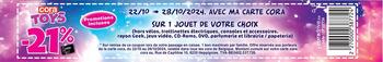 Coupon Cora : -21% sur 1 jouet de votre choix 