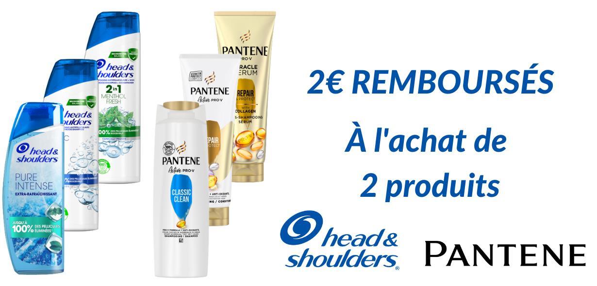 Head & Shoulders ou Pantene 2€ remboursés