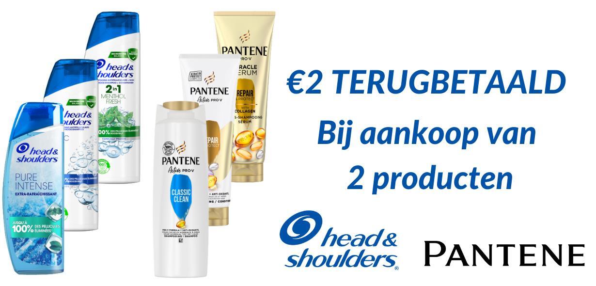 €2 terugbetaald op Head & Shoulders of Pantene