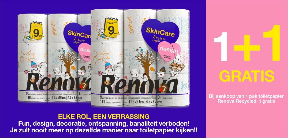 Renova toiletpapier 9 rollen limited edition