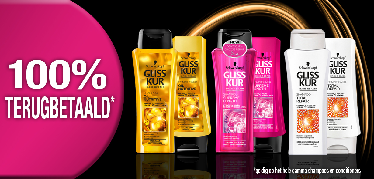 Gliss Kur shampoos of conditioners