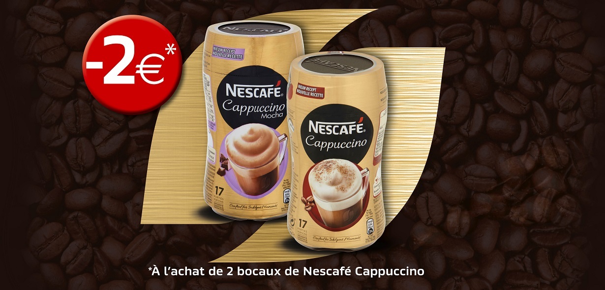 Nescafé Capuccino -2€ à l'achat de 2 bocaux