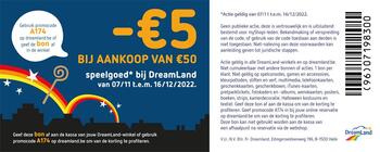 DreamLand kortingsbon : € 5 korting bij aankoop vanaf €50
